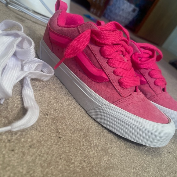 Vans Women's Bright Pink Sneakers - Picture 1 of 3